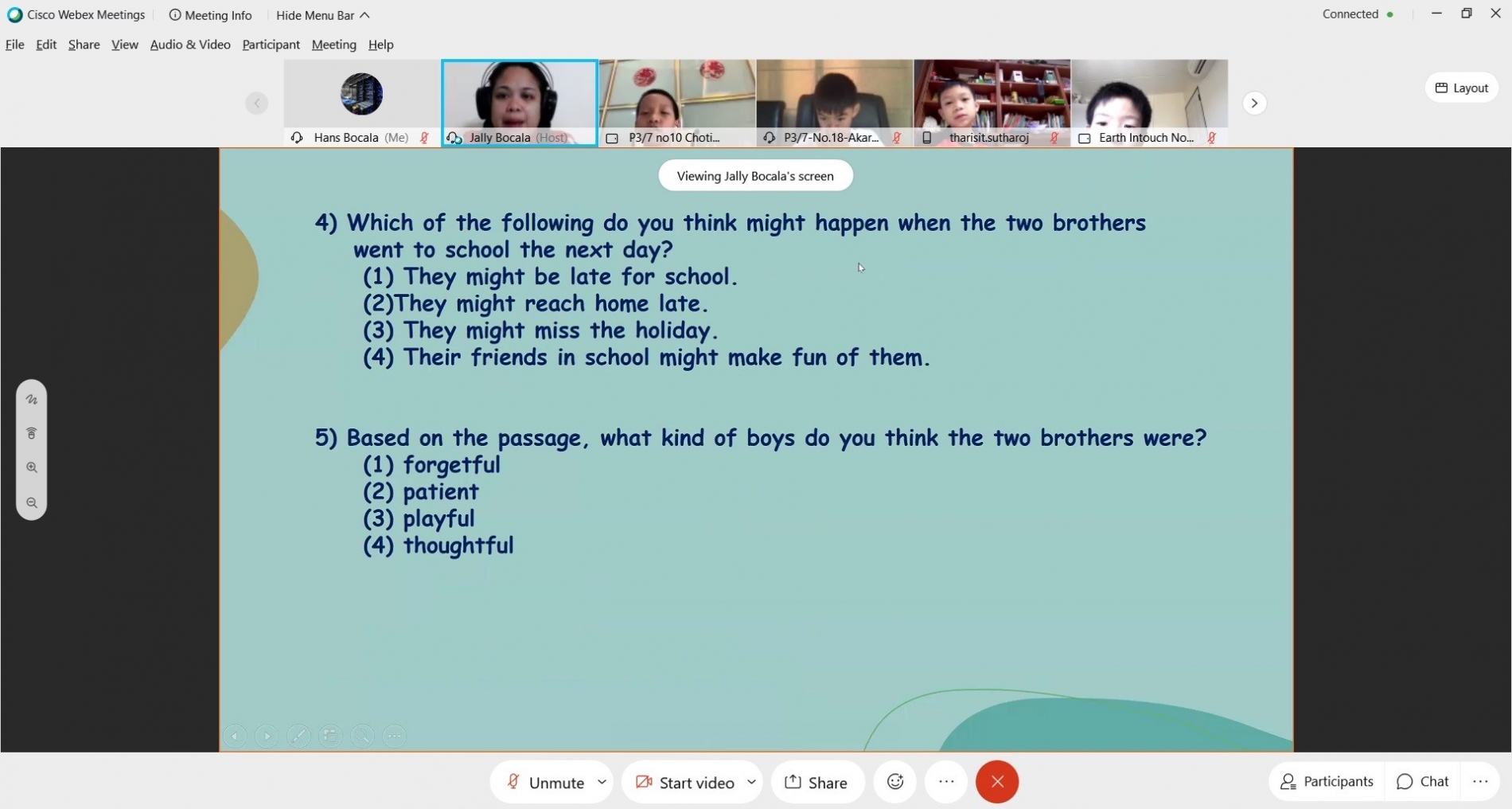 Jally Online Class 4