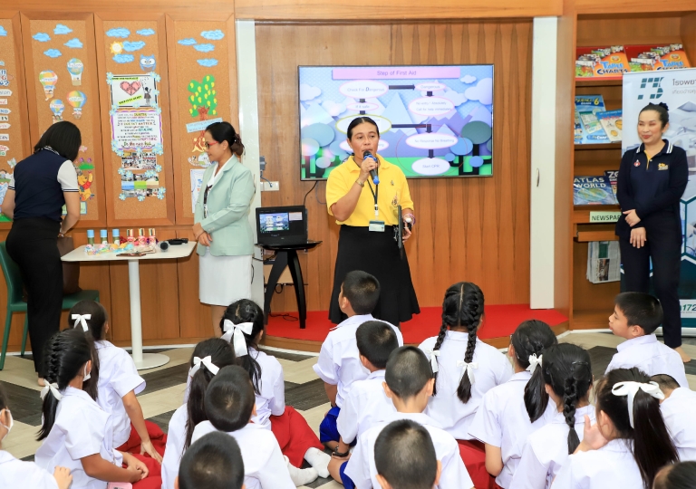 June 26, 2019 P4-P6 Morning Assembly Sikarin Hospital 5 Reasons why Basic save yourself from emergency is essential Presentation.