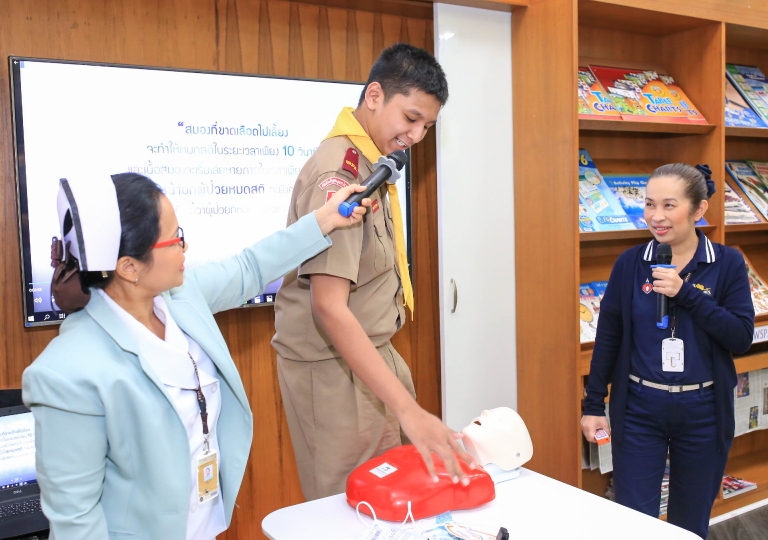 November 5, 2019 Morning Assembly M1-M3 First Aid Presentation Sikarin Hospital