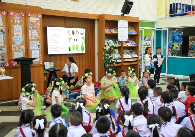 Primary 1-3 Morning Assembly and Primary 3/7 presentation about coconut tree November 9, 2020