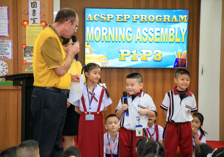 September 9, 2019 Morning Assembly Spelling bee competition P1-P3 