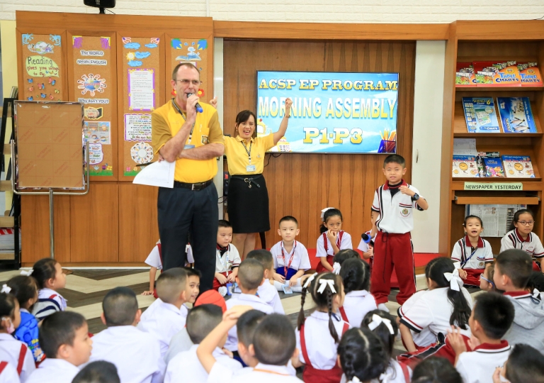 September 9, 2019 Morning Assembly Spelling bee competition P1-P3 