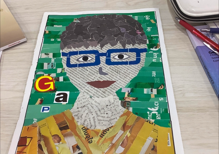  Secondary 2 students did a fantastic work during a two-week project with the aim to create a self-portrait using traditional collage technique designed by Mr. Ingo Fast, EP Arts teacher, February, 2021.