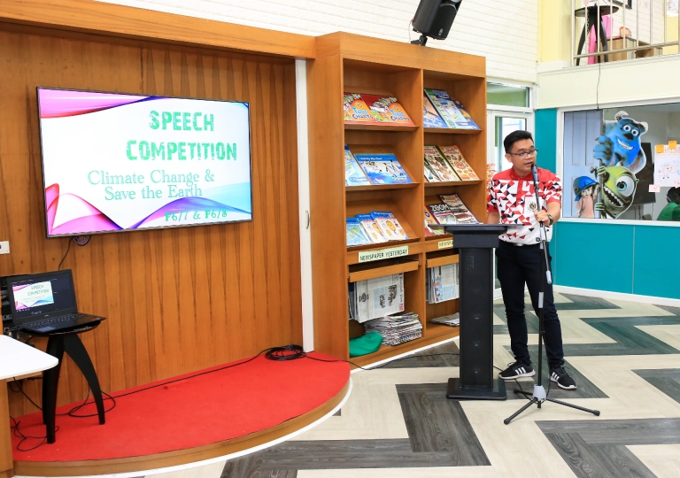 August 23, 2019 Primary 6 Speech Competition about Climate Change & Save the Earth