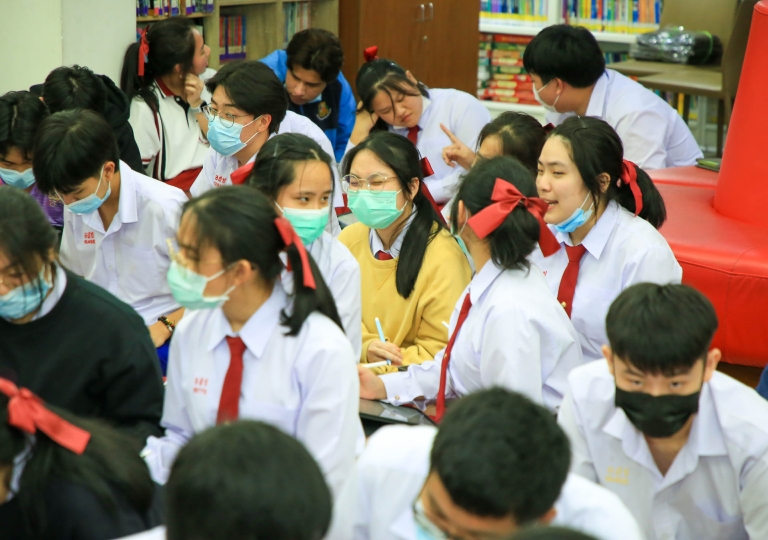 Discovery Center – Secondary 4 and 5 students actively participated in the No pain, no gain: Building Resilience in Children and Teens activity organized by EP Discipline together with Sikarin Hospital, March 1, 2021.