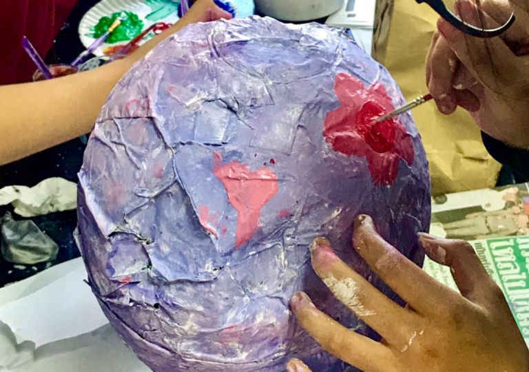 EP Building Art Room – EP Secondary 1 learners enjoyed the Paper Mâché: Layering my own World Phase 2 activity designed by Mr. Ingo Fast, November 27, 2020.