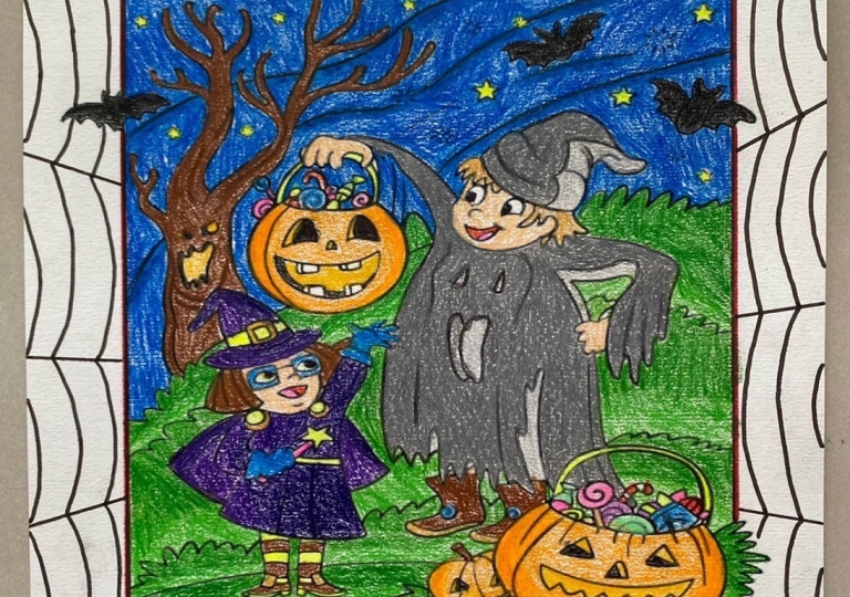 Learners in EP level 1 had fun participating in coloring the provided Halloween pictures. This activity helps improve student’s creativeness and imagination. 