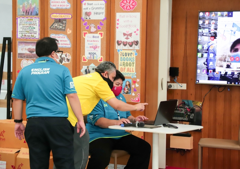 May 21, 2020 Discovery Center - Assumption College Samutprakan English program conducted WebEx teacher training led by the ETC Team to support online classroom teaching and to prepare for the new normal.