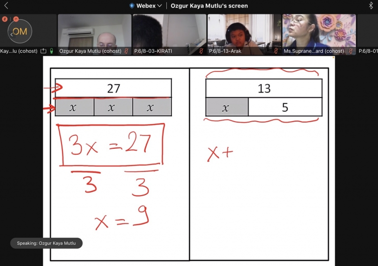 Mr. Ozgur Kaya Mutlu, Mathematics teacher, held an interesting activity for Primary 6 students to show these relationships and teach them Number patterns. 
