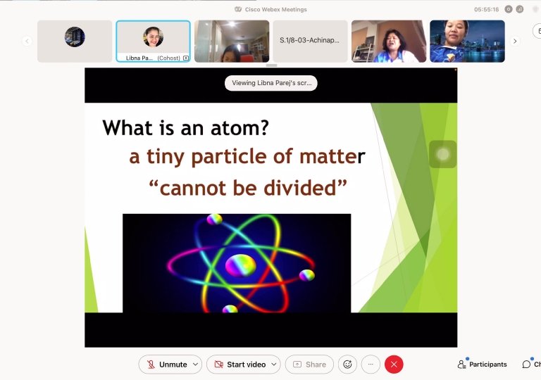 Secondary 1 students learned about atoms, elements and the periodic table with Ms. Libna Pareja.