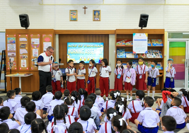 St. Gabriel Building – English Program Level 1 teachers conducted the Spelling Bee competition, one of the various activities designed to assess EP learner’s English Language Skills, for the Primary 1-3 students. 