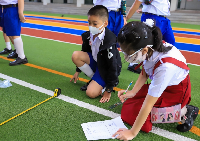 St. Louis Arena – Primary 3 learners had fun in the I will do a Super Jump! Long jump activity designed by Mr. Christopher Raynes, November 5, 2020.