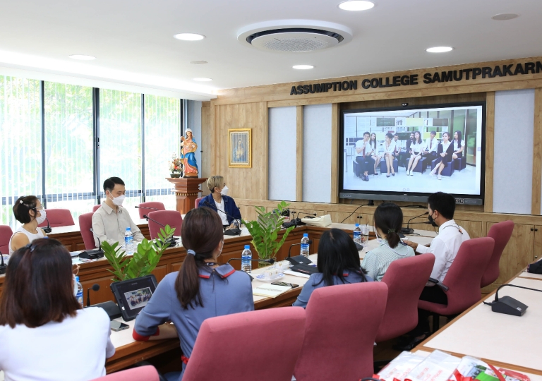  Assumption College Samutprakarn in cooperation with Assumption University held an administrative meeting to establish the Memorandum of Agreement (MOA) and plan various joint activities tailored to ACSP student development, 5 July 2022.