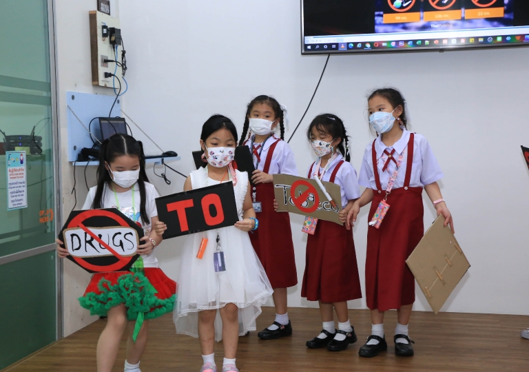 ACSP and Discipline department, organized the Campaign of Self-protection from Drugs activities from 17-24 June 2022, during Homeroom time to educate the young learners how to say “No to Drugs but Yes to Hugs!”.