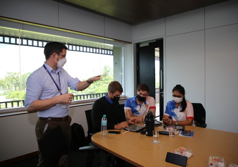 Mahidol University International College – English Program administrative team led by Ms. Kanokwan Kaewmak, Head of EP Academic Affairs, and Ms. Sasitorn Kohnoi,