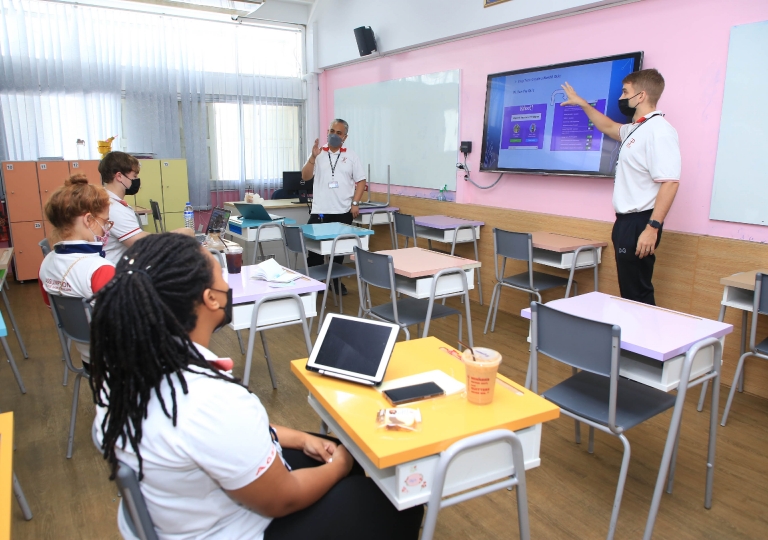 The innovative teacher training session led by the ETC team, together with the Head of the Social Studies department, Mr. Alex Stewart, and Assistant of Social Studies content group