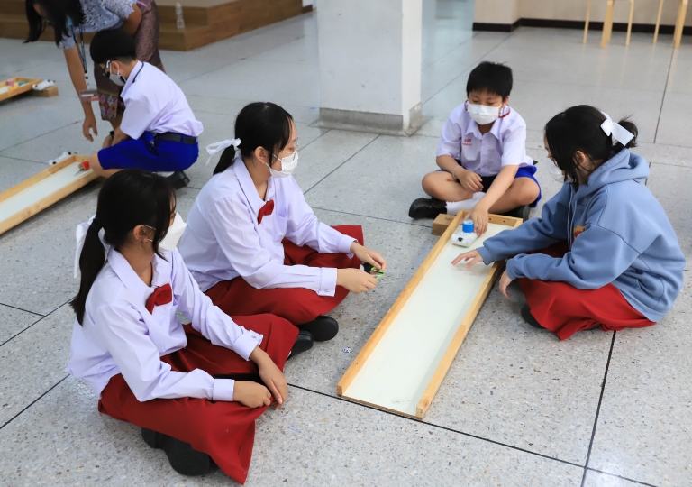To improve the skills of Secondary 1 students Mr. Ahmet Haluk Odabas together with Ms. Lalita Manyanont planned the Let us Race! (SMART activity), 15 June 2022.