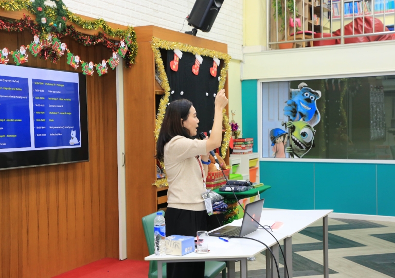 ACSP English Program invited Ajarn Ornanong Narasuwan, a Professional R&D leader and Design Thinking coach, who has over 15 years of management experience, for a Design Thinking Special workshop for Secondary 3 students on 9th January 2024.