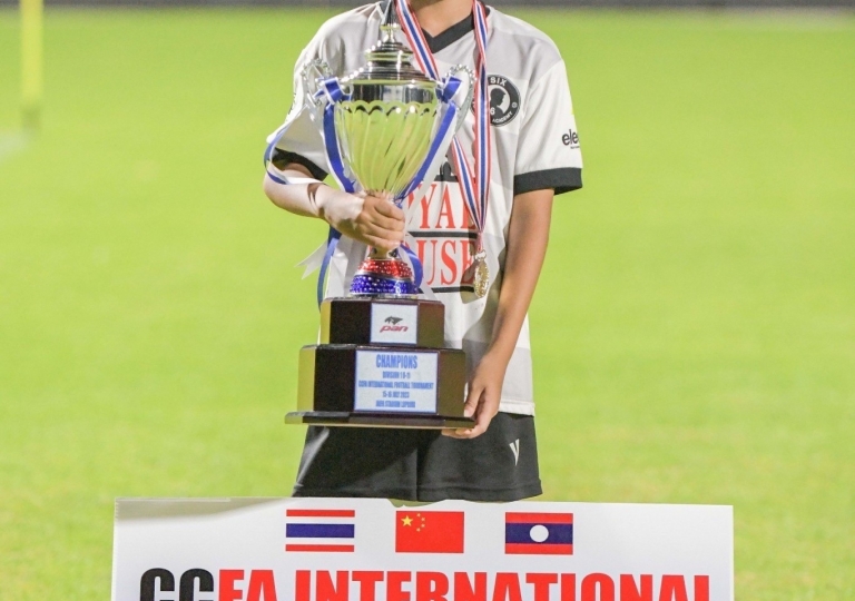 Congratulations to Parkpian Pianchalengek of P4/8 for winning the CCFA International Football Tournament organised by CCFA Football Youth Cup in coordination with Pan Sports Thailand and Soccer Gate.