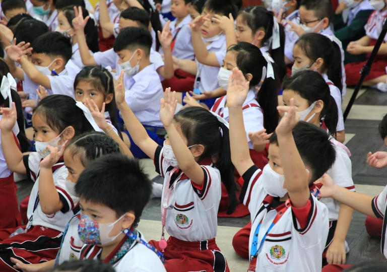 Primary 1-3 Morning Assembly and P3/7 Special Dance Performance Heal The World